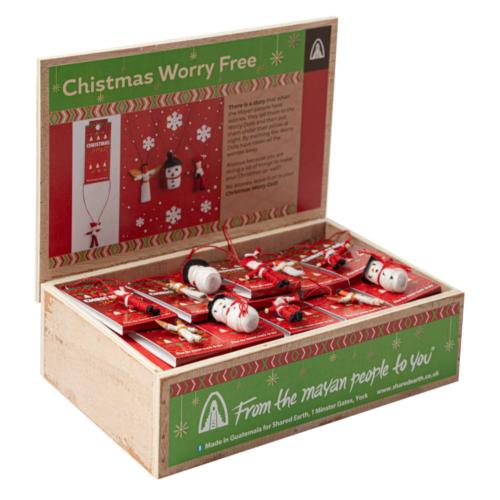 Hanging Worry Doll Christmas Decorations (pack of 60 in display box)