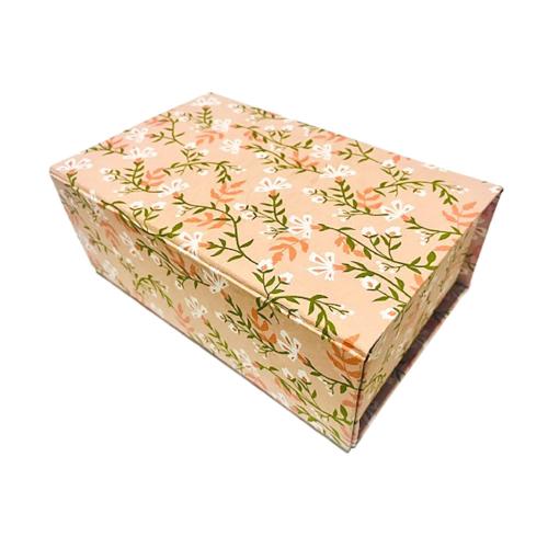 Foldable Gift / Storage Box Handmade Floral Design, colour will vary