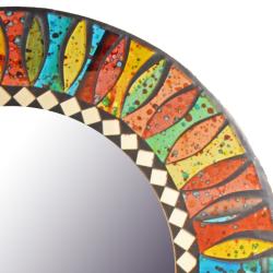 Mirror Multicoloured Recycled Glass Mosaic 30cm