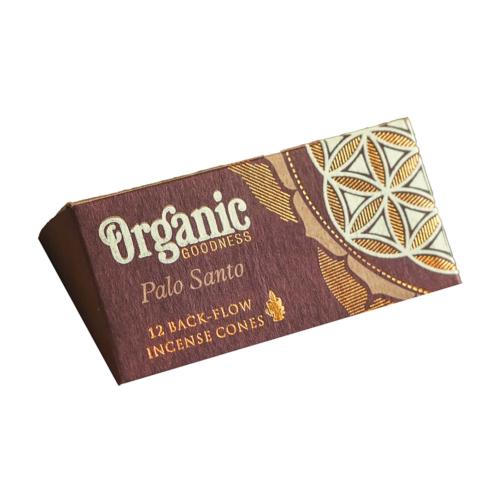 Organic Goodness Palo Santo 12 Back-Flow Incense Cones set of 6