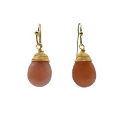 Earrings Pink Semi-Precious Stone