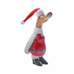 Duck Santa With Pointed Shoes Bamboo Root 20cm