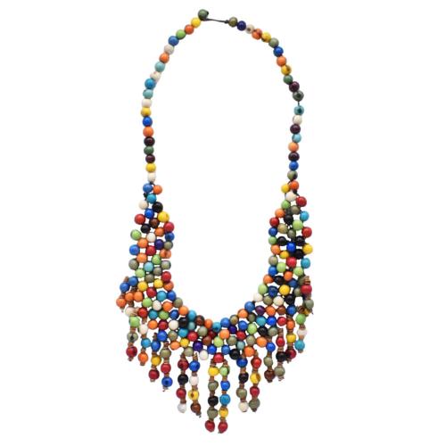 Necklace, Asai Seed Multicoloured Spread