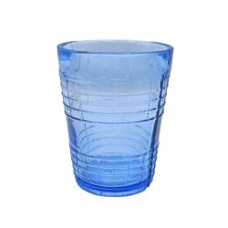 Single Tumbler Recycled Glass Blue Tinted, 9cm height