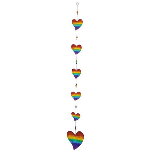 Rainbow Hearts Suncatcher