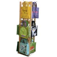 144 jute shopping bags NOW WITH FREE WOODEN DISPLAY STAND