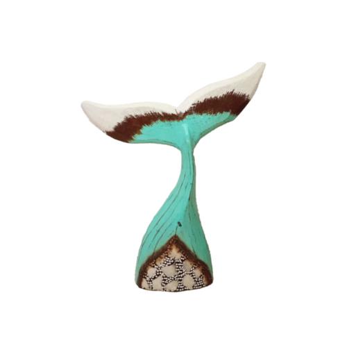 Whale Tail Albesia Wood 25cm height