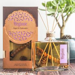 Reed Stick Diffuser in Flat Bottle Organic Goodness, Sage + Lavender 150ml