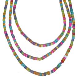 Necklace Handpainted Wooden Muticolour Tiny Beads