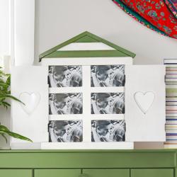 Multi Photo Frame Sustainable Wood for 6 photos Beach Hut