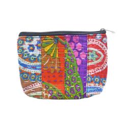 Purse, Patchwork Kantha Stitch, assorted colours 19 x 12cm