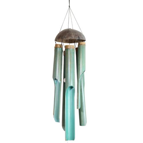 Bamboo windchime pale turquoise 110cm