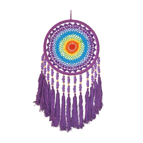 Dreamcatcher Purple with Rainbow Coloured Centre 34cm diameter