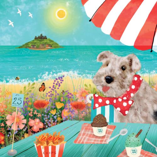 Greetings Card, Table for One St Michael's Mount, 16x16cm