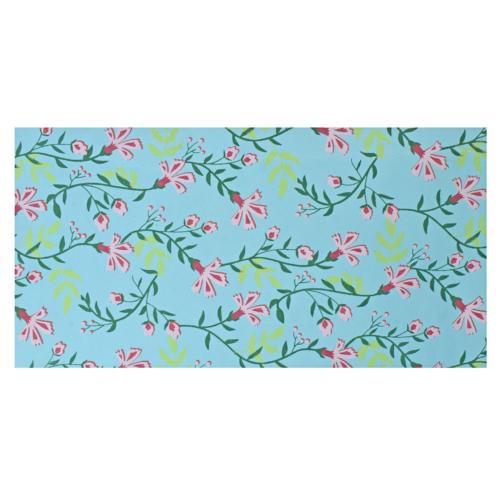 Gift Wrap Handmade Paper Floral Design on Light Blue