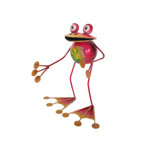 Frog Standing metal 12x10x14cm