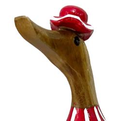 Duck Beach Striped Swimsuit Red Bamboo Root 25cm