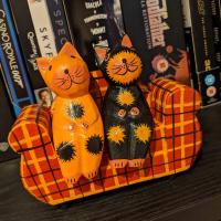 Cat 2 on tartan sofa