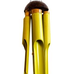 Bamboo windchime with coconut top lime green 48/110cm