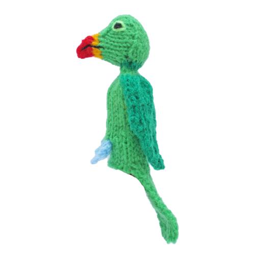 Finger Puppet Green Parrot