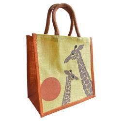 Jute shopping bag, giraffe
