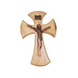 Cross and Christ, olive wood, 8.5 x 12cm