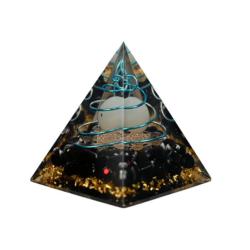 Orgone Pyramid Black Metatron 7cm