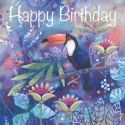 Birthday card "Happy Toucan" 16x16cm