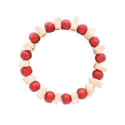 Bracelet red and pink beads