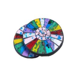 Single Coaster Speckled Mosaic Multicoloured 9cm diameter