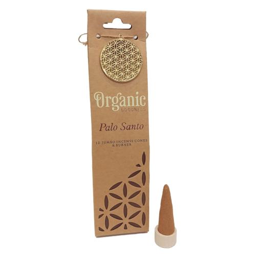 12 packs incense cones & holder, Organic Goodness, Palo Santo