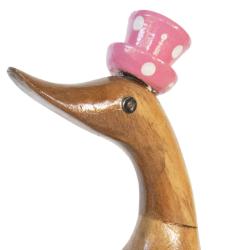 Duck Pink Hat and Boots Bamboo Root 27cm