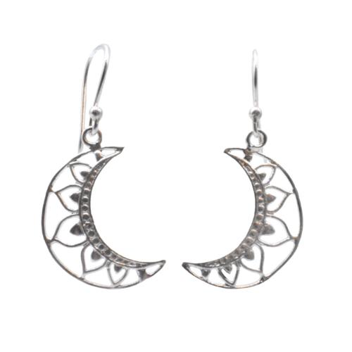 Earrings Silver Colour, Crescent Moon