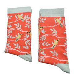 Bamboo Socks Birds Shoe Size UK 3-7 Womens Fair Trade Eco