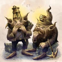 Greetings Card, Knocker Folklore, 16x16cm