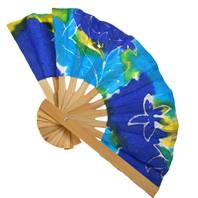 Paper fan batik assorted colours 20cm