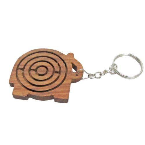 Keyring with Sheesham Wood Elephant Maze