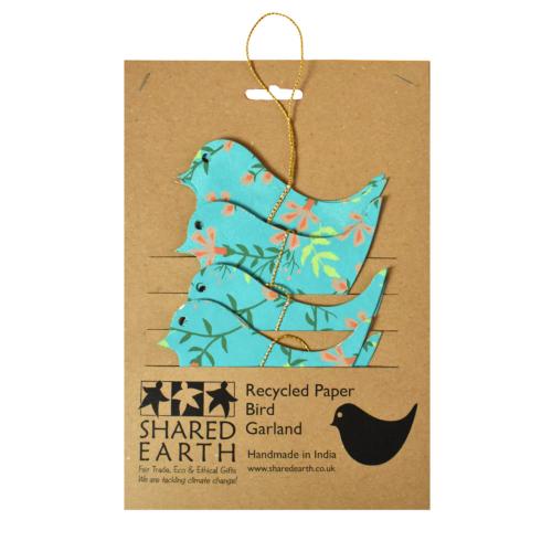 Garland Handmade Paper Birds Floral Design