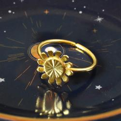 Ring Adjustable Gold Colour, Sun