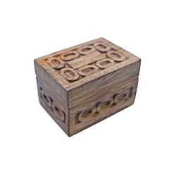 Trinket Box, Mango Wood Ovals Design 7 x 5 x 5cm