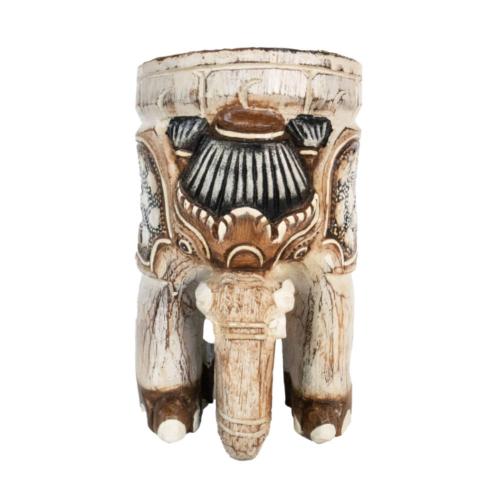 Stool or Coffee Table Albesia Wood Elephant 18x18x30cm