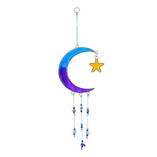 Suncatcher moon with star assorted