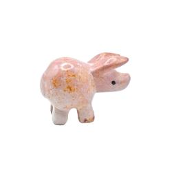Pig Ornament Kisii Stone Pink
