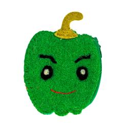 Felt purse green pepper