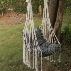 Swinging Chair Cotton Macrame with Padded Seat 70x95x176cm