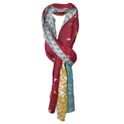 Scarf cotton kantha 45x190cm assorted colours