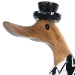 Duck with Suit and Tie Bamboo Root 25cm