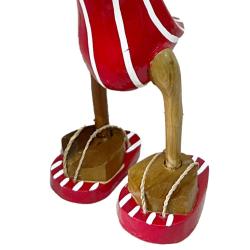 Duck Beach Striped Swimsuit Red Bamboo Root 25cm