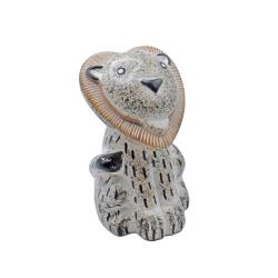 Lion Ornament Kisii Stone Patterned 5 x 5 x 8cm