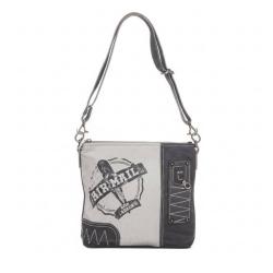 Crossbody Bag Canvas and Leather - Airmail 35.5x9x28cm